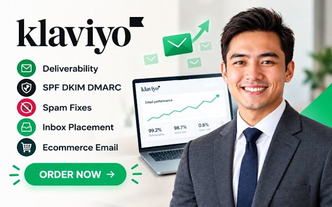 setup klaviyo fix deliverability spf dkim dmarc spam inbox placement ecommerce