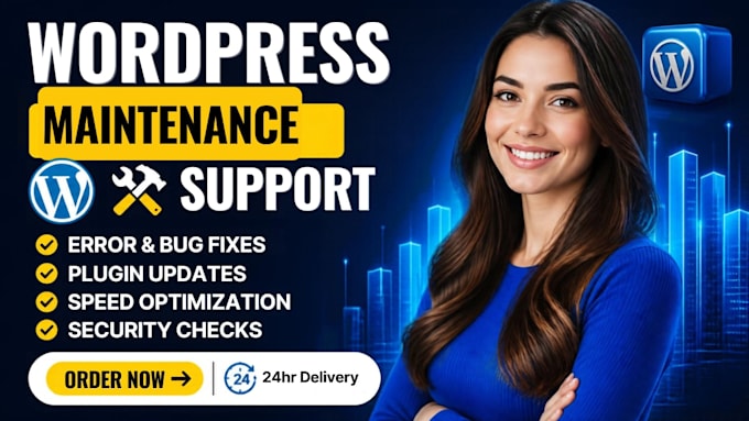 do wordpress website maintenance, wordpress errors, fix, updates and support