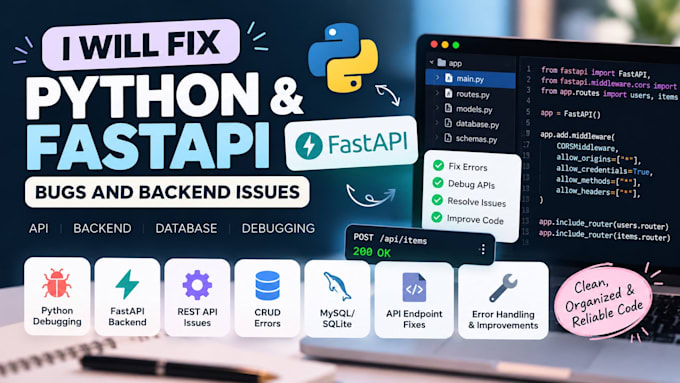 fix python fastapi API bugs and backend issues