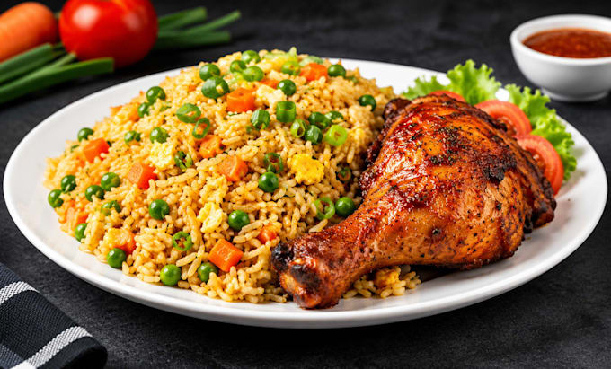 do fried rice with delicious peppered chicken