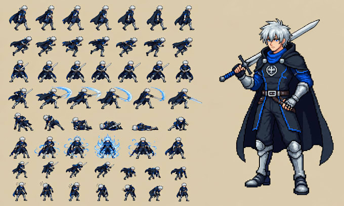 pixel art animation pixel character game character sprite animation 2d pixel art