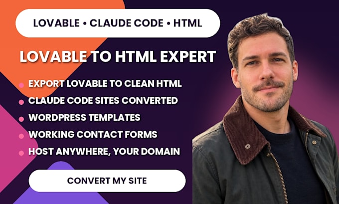 lovable to html lovable website export claude code html css lovable wordpress