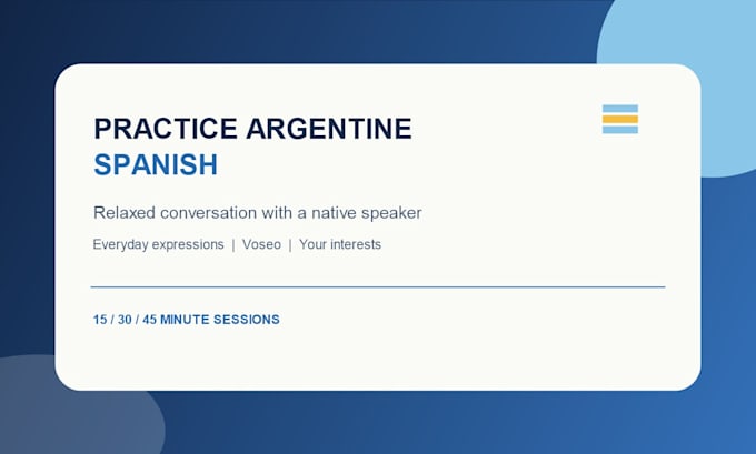 help you practice argentine spanish through conversation