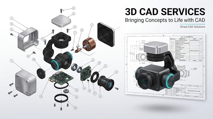 do 3d cad design, 3d printing design, 3d modeling design