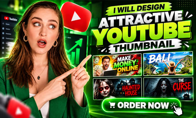 design attractive youtube thumbnail