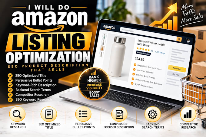 do amazon SEO listing optimization and product description to boost sales