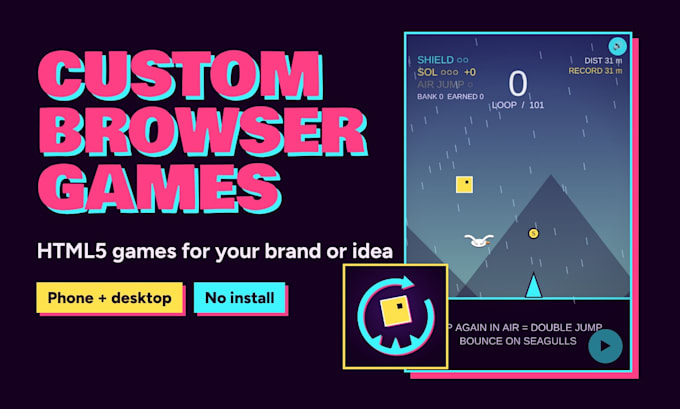 build a custom HTML5 browser game for your brand or idea