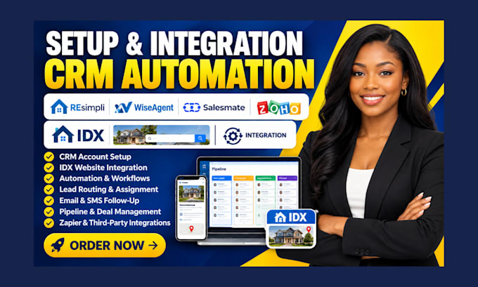 setup resimpli wise agent automation idx website salesmate zoho crm integration