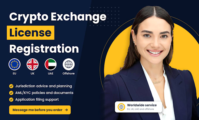 handle crypto exchange license registration worldwide