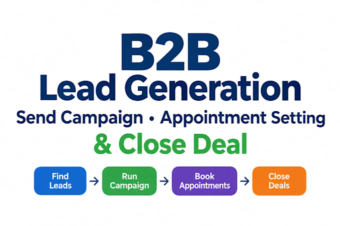 generate b2b lead generation send campaign appointment setting and close deal