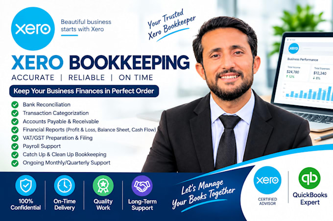 do xero bookkeeping, categorization, reconciliation, catch up and clean up