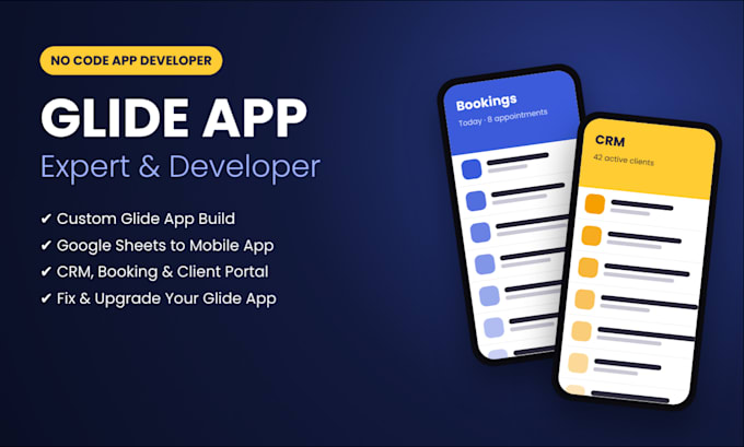 build glide app, no code app or google sheets mobile app as your glide expert