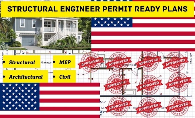 structural engineer engineer stamp permit ready plans for il MD ok fl tn nm ny