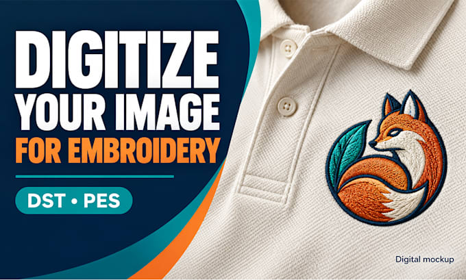 digitize your image for embroidery in dst and pes files