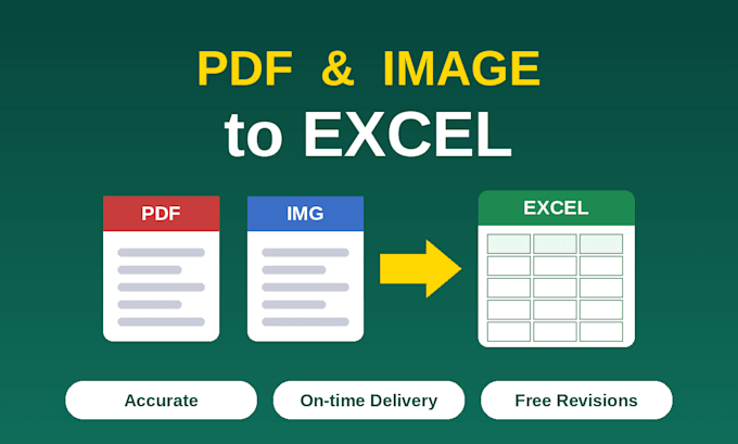 convert PDF or image to excel with accurate typing