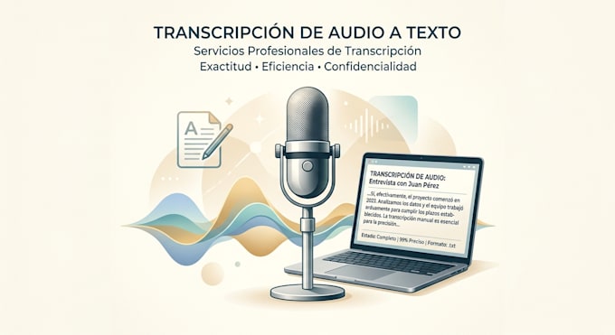 transcribiré tus audios a texto de forma rápida y precisa