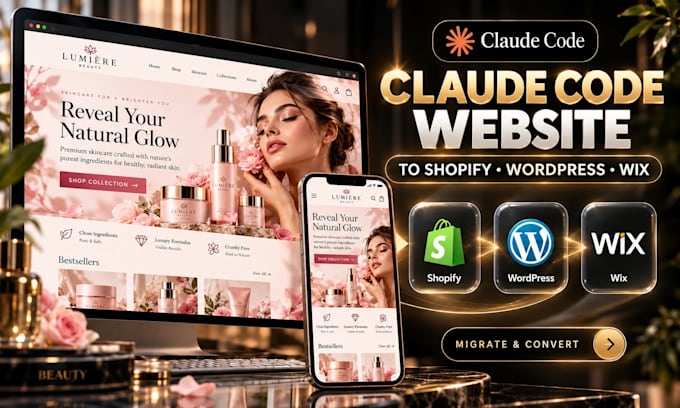 migrate convert claude code website to shopify liquid wordpress elementor wix