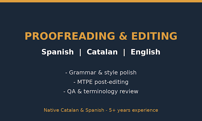 proofread and edit your spanish or english text