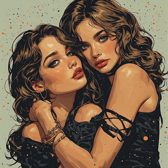 draw glamorous vintage pin up artwork