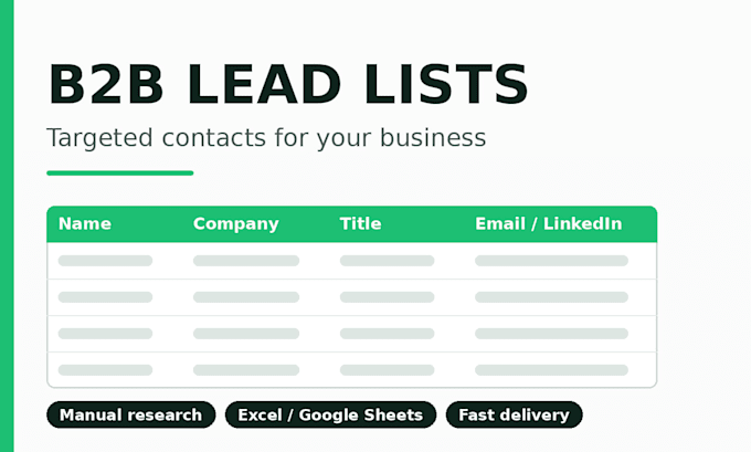 build a targeted b2b lead list with verified contacts