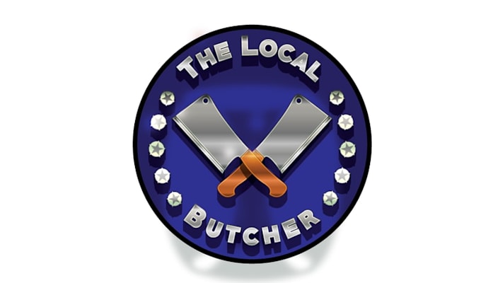 design monogram local butcher brand logo
