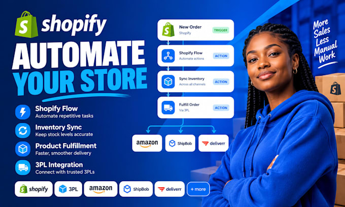 automate shopify flow shopify inventory sync product fufilment 3pl integration