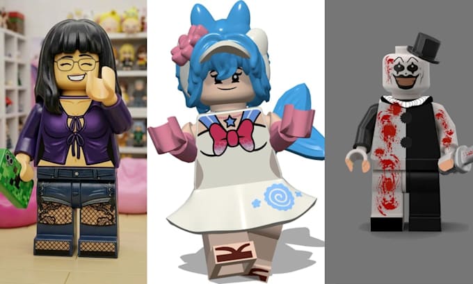 design custom 3d lego model lego moc with building instruction lego minifigure