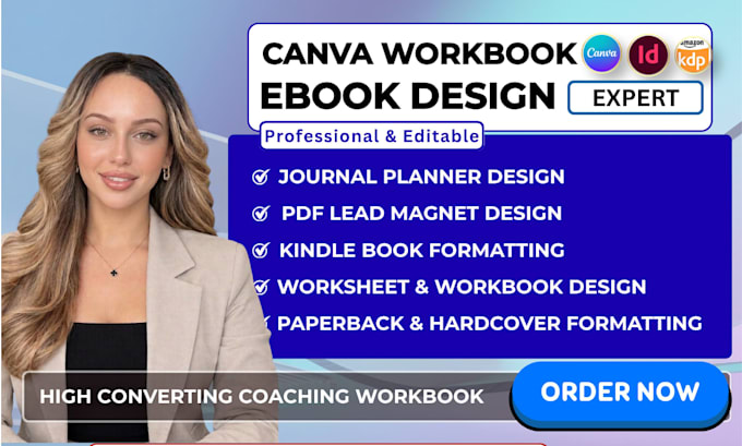 design coaching workbook,course workbook, ebook and canva PDF