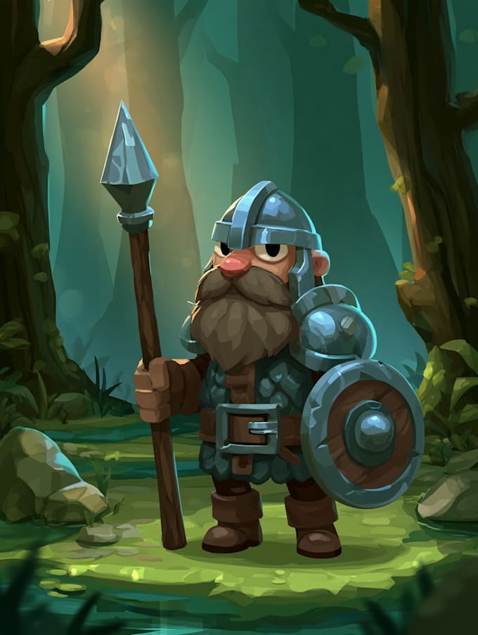draw 2d game character illustration