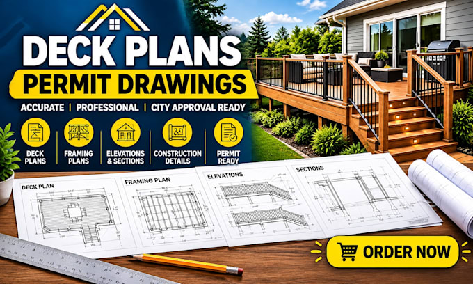 design deck plans and permit drawings for city approval