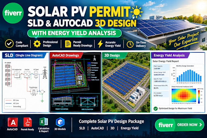 design solar permit plans, pv layouts and sld