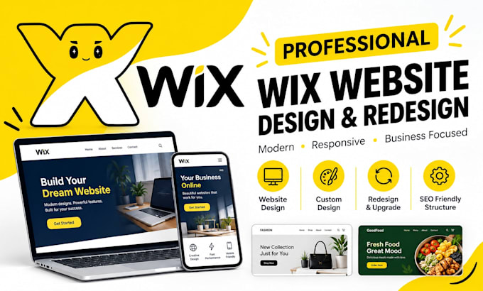 build wix website design, wix redesign, wix website development, wix ecommerce