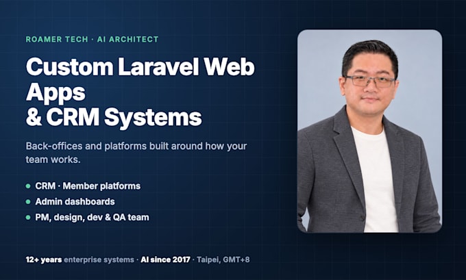 build a custom laravel web app, CRM or admin dashboard
