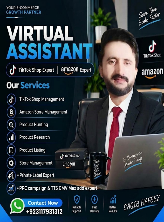 be your expert e commerce virtual assistant for amazon and tiktokshop