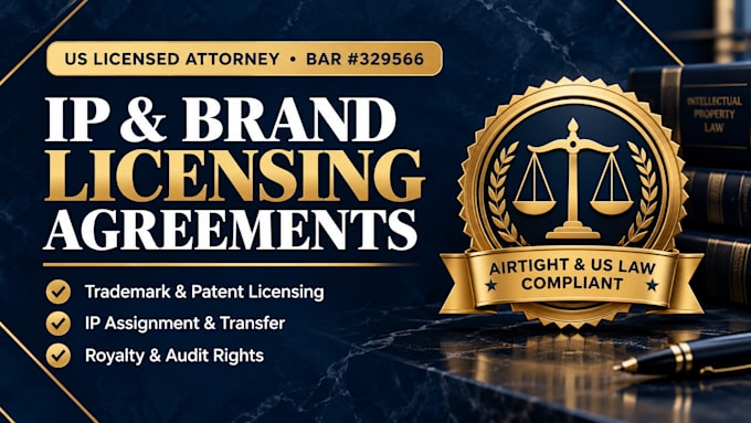 draft a trademark licensing agreement as a US attorney