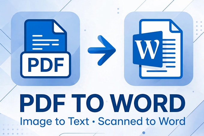 pdf to word, image to text, scanned document typing