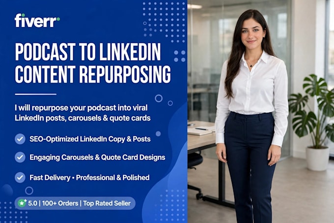 repurpose your podcast into engaging linkedin post