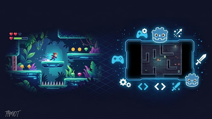 create a 2d platformer, top down, or puzzle game in godot 4