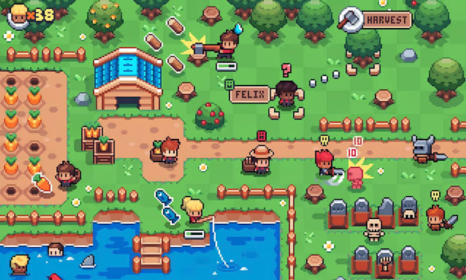 pixel art tileset tilemap top down tiles rpg maker game assets environment tiles