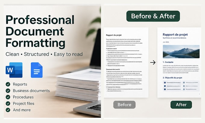 professionally format and redesign your word document