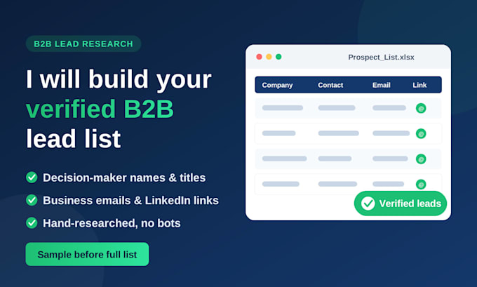 do targeted lead research and build a prospect list for you