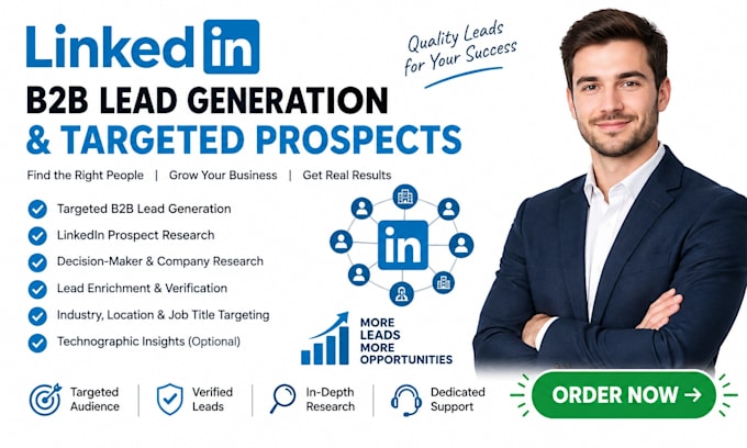 do targeted b2b lead generation and linkedin prospect research