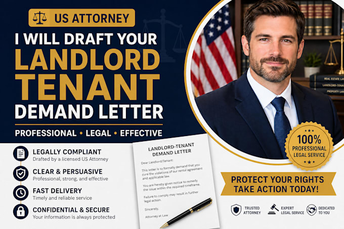 draft your landlord tenant demand letter as a US attorney