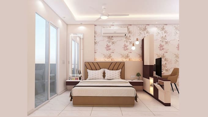 design functional interior  for airbnb, studio, small apartment or micro hotel