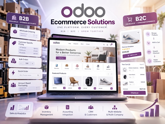 build and optimize odoo ecommerce websites for b2b and b2c