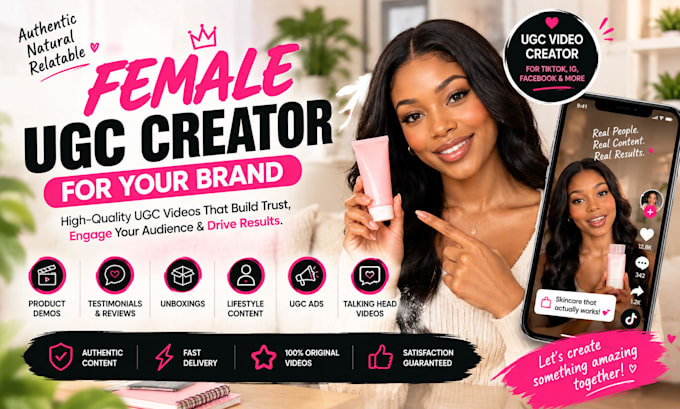 be your female ugc creator for your brand