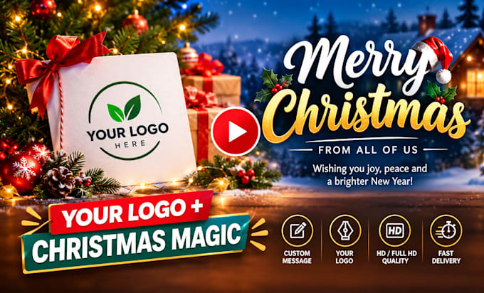 create a christmas greeting video with your logo