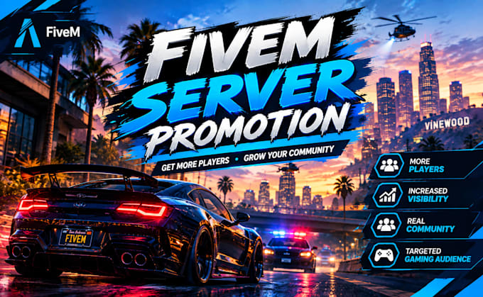 fivem server promotion, fivem rp promotion, active roleplay server advertising