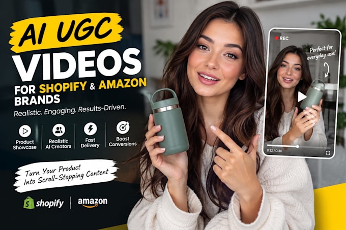 create ai ugc video ads for shopify products amazon storefronts and brands