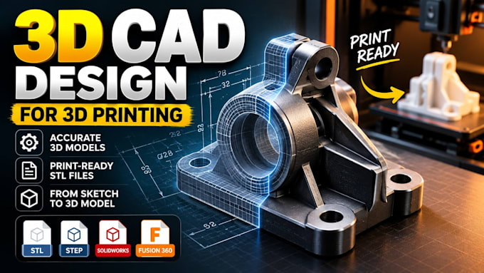 create 3d cad models for 3d printing